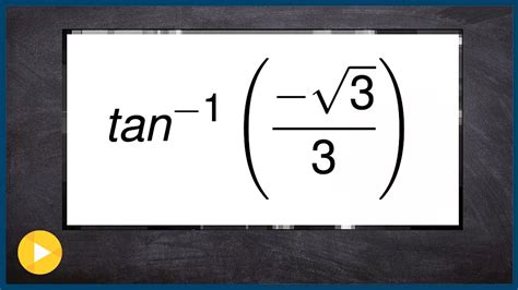 how to solve inverse tan.